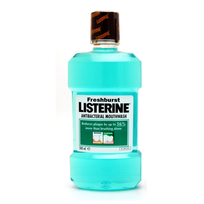 Listerine Mouthwash Fresh Burst Strong Denture 500 Ml