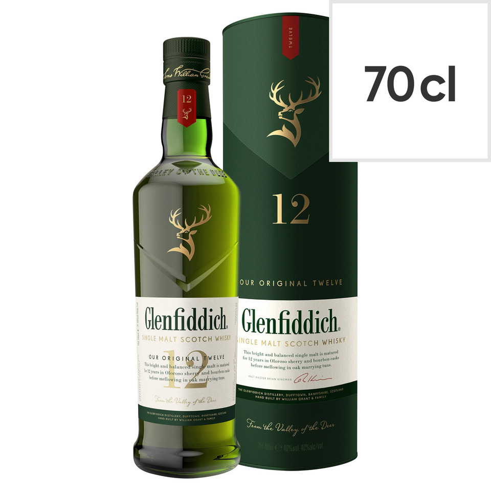 Glenfiddich 12 Year Old Single Malt Scotch Whisky 700ml