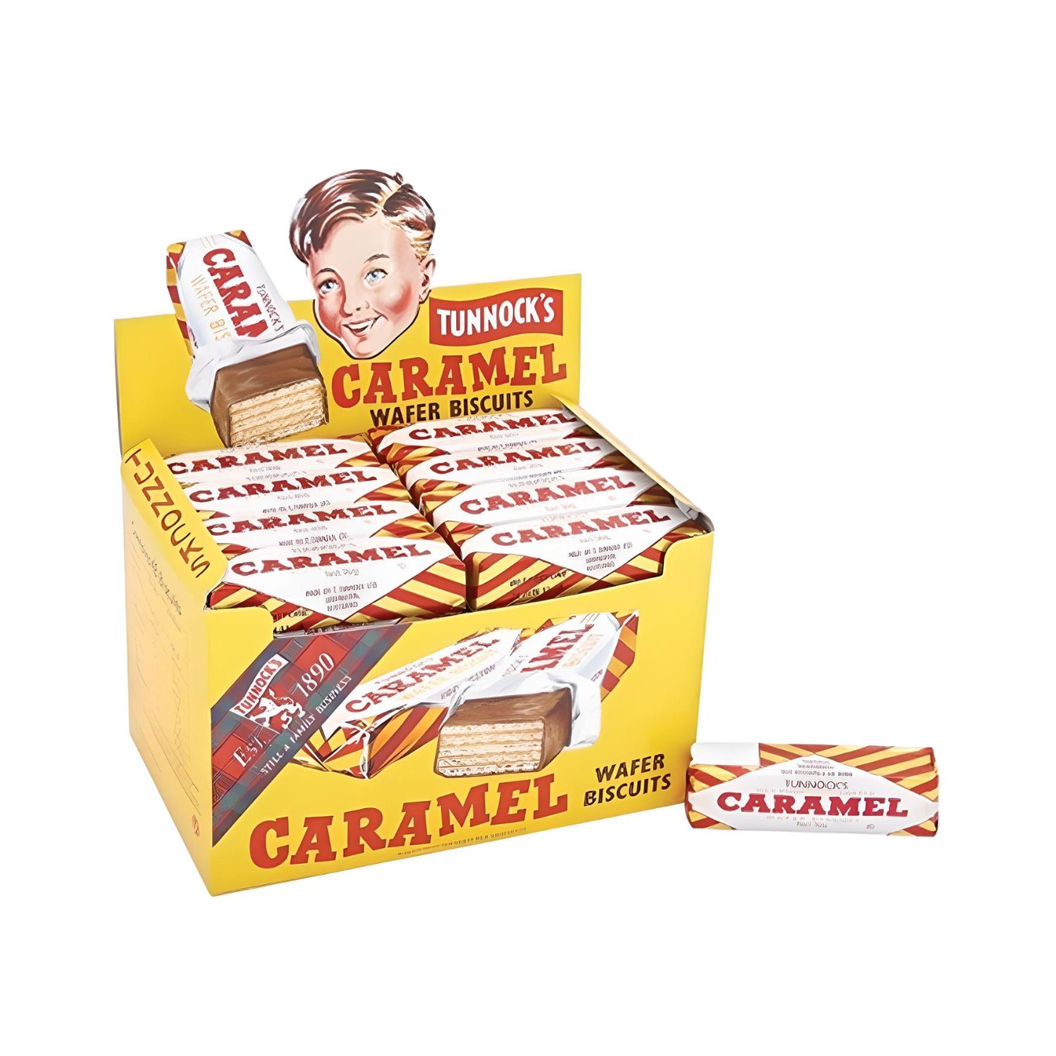 Tunnock's Caramel Wafer Biscuits - Individual