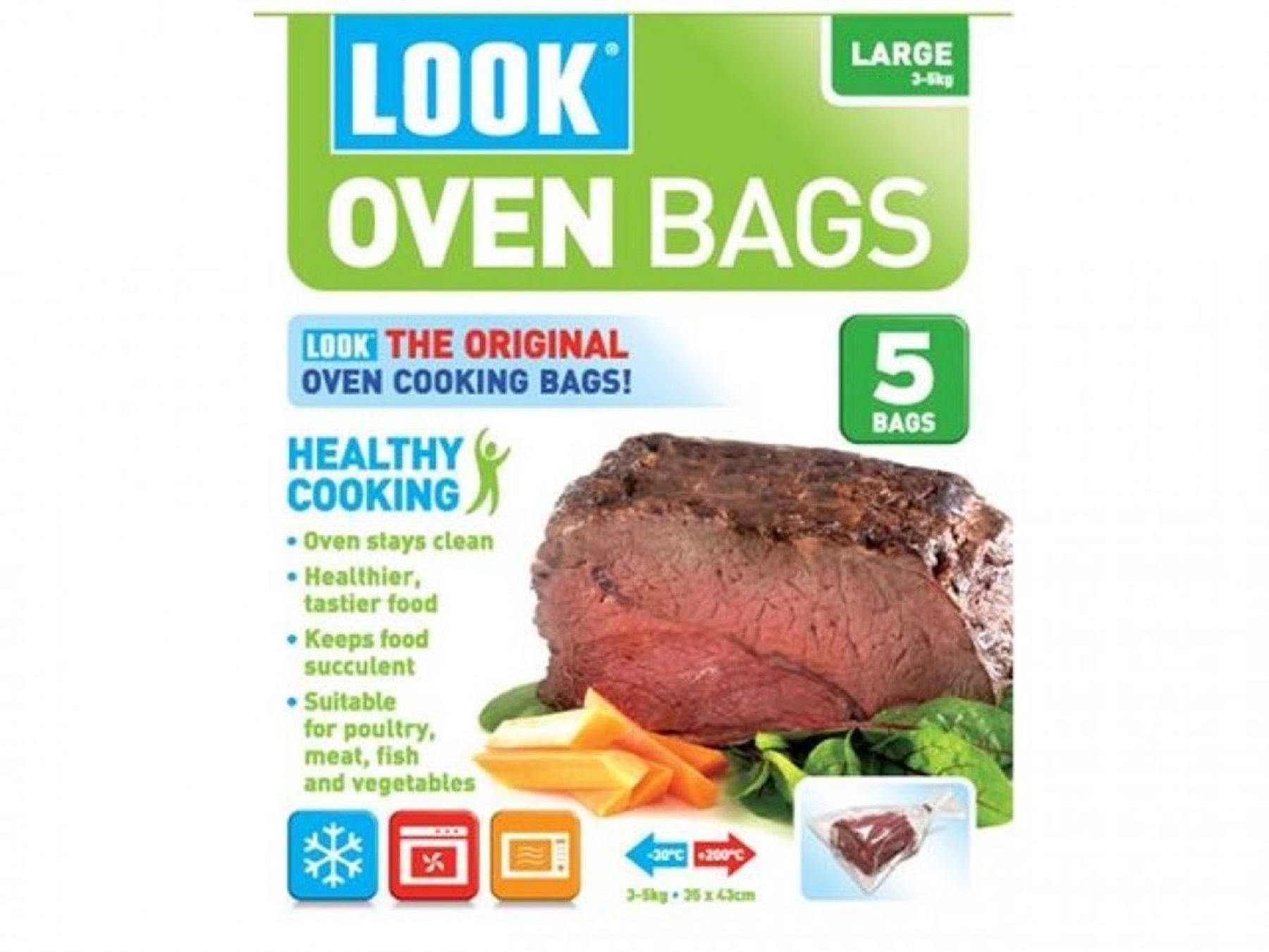 Essential Look Oven Bags - Meat ، 5 Pcs