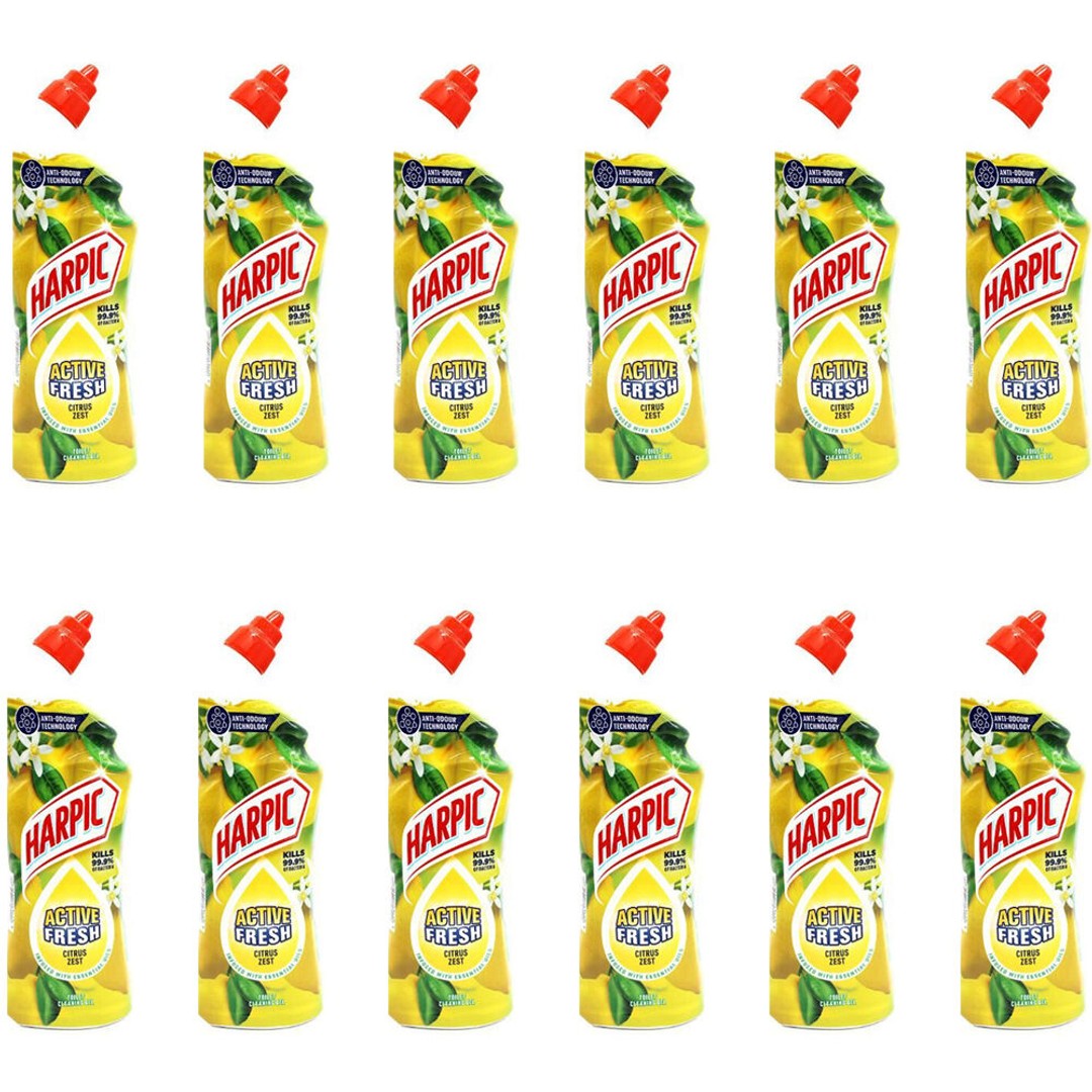 Harpic Active Fresh Toilet Cleaning Gel 750ml Citrus Zest