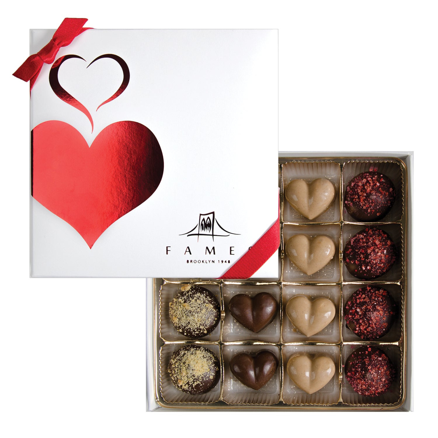 Walkers Chocolate Heart Hearts Shaped Truffle Thinking Of You Valentine's Gift 100g