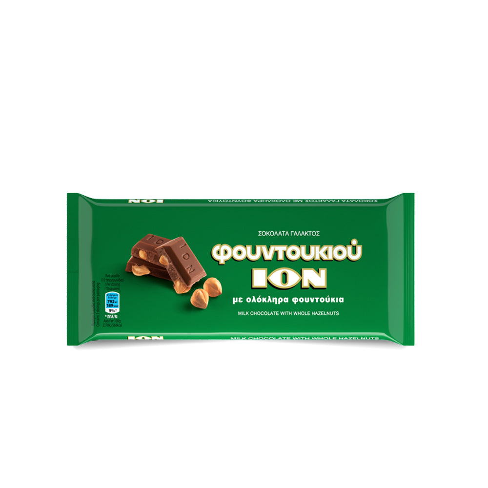 ION Milk Chocolate With Whole Hazelnuts 200g