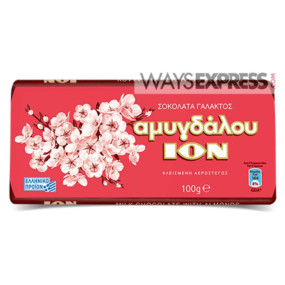 Ion Ion” Milk Chocolate With Almonds 100g