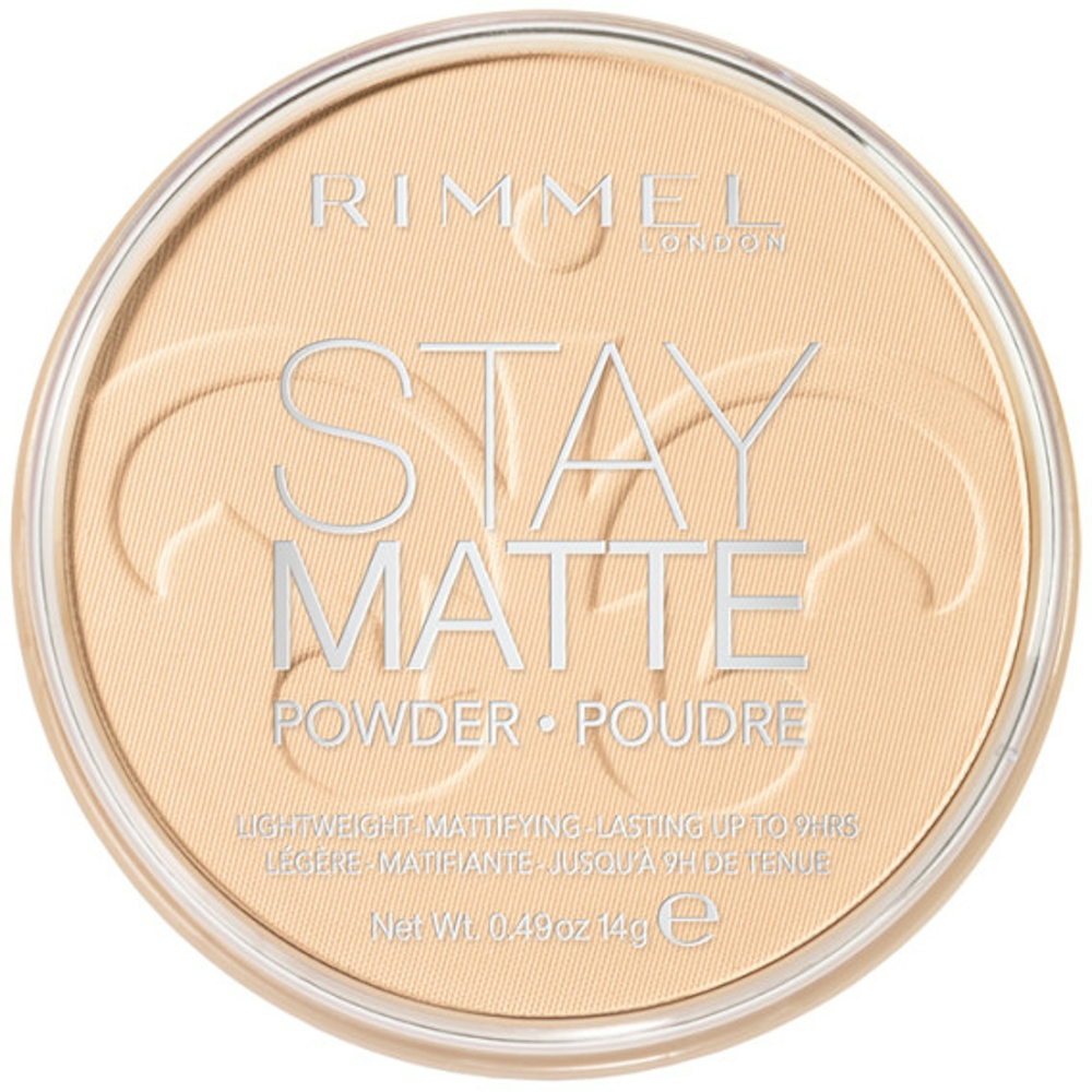 Rimmel London Stay Matte Pressed Powder, Transparent 001