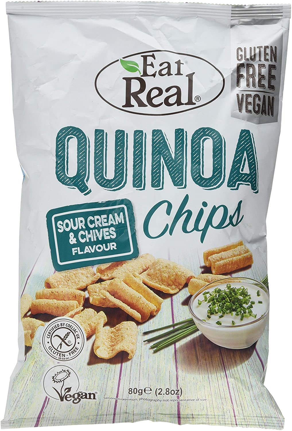 Eat Real Quinoa Chips Sour Cream & Chives Flavour 80g