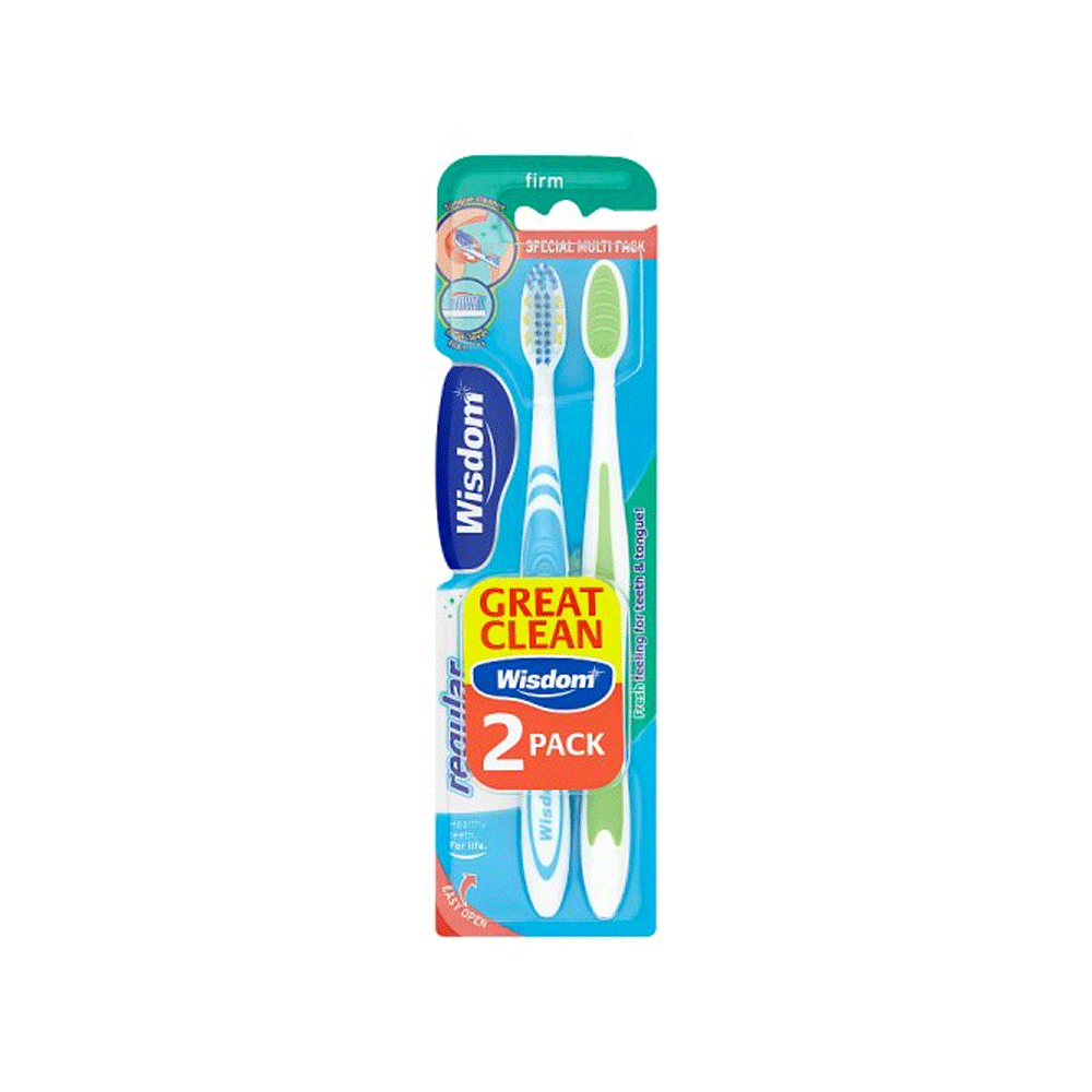 Wisdom Regular Fresh Firm Toothbrush Twin Pack