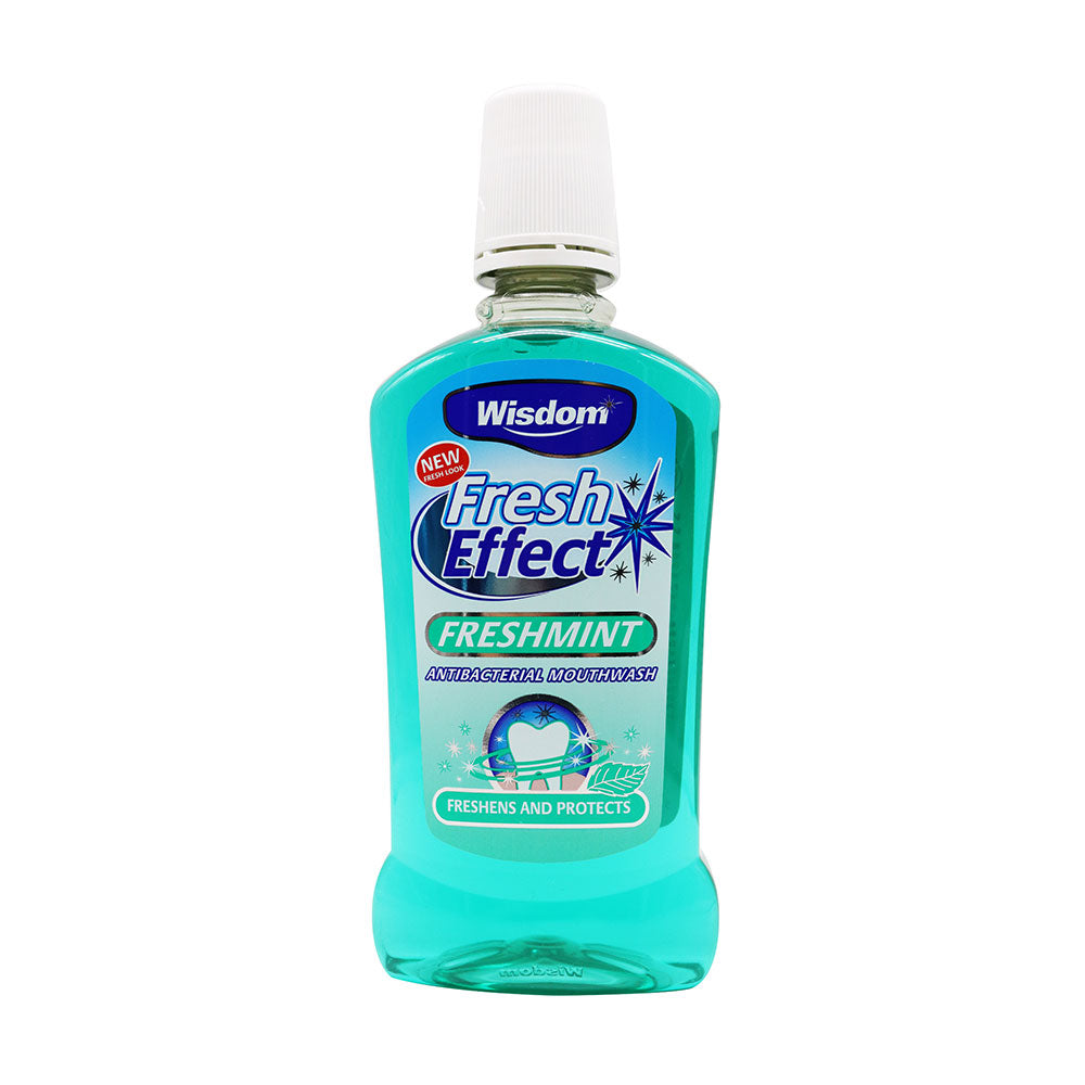 Wisdom Fresh Effect Freshmint Antibacterial Mouthwash 500ml