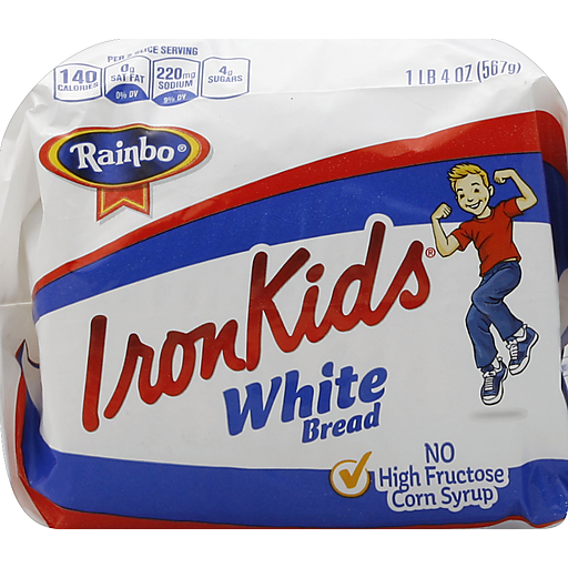 Rainbo Iron Kids Bread, White