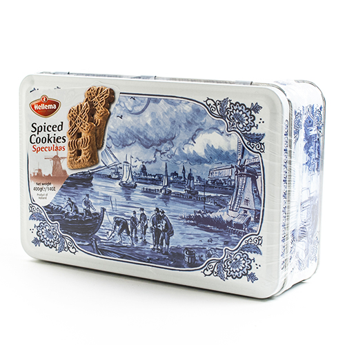 Hellema Speculaas Spiced Gourmet Cookies In Delft Tin