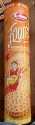 Hellema LOT OF 2 Fourre Pumpkin Spice Cream Filled Sandwich Biscuits 17.6 Oz Ea
