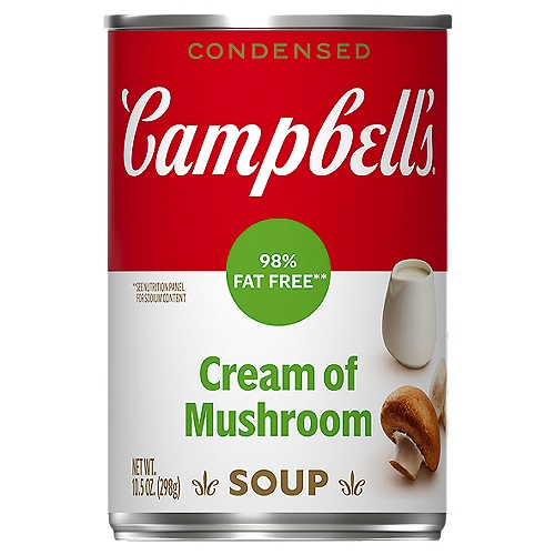 Campbell's Condensed 98% Fat Free Cream Of Mushroom Soup - 10.5oz