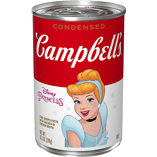 Campbell's Disney Princess Shaped Pasta In Chicken Broth Healthy Kids Condensed Soup