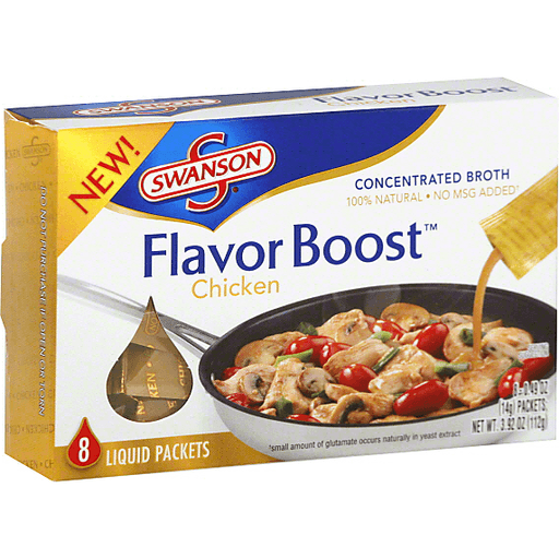 Swanson Chicken 8 Pouches Flavor Boost 3.98 Oz Box