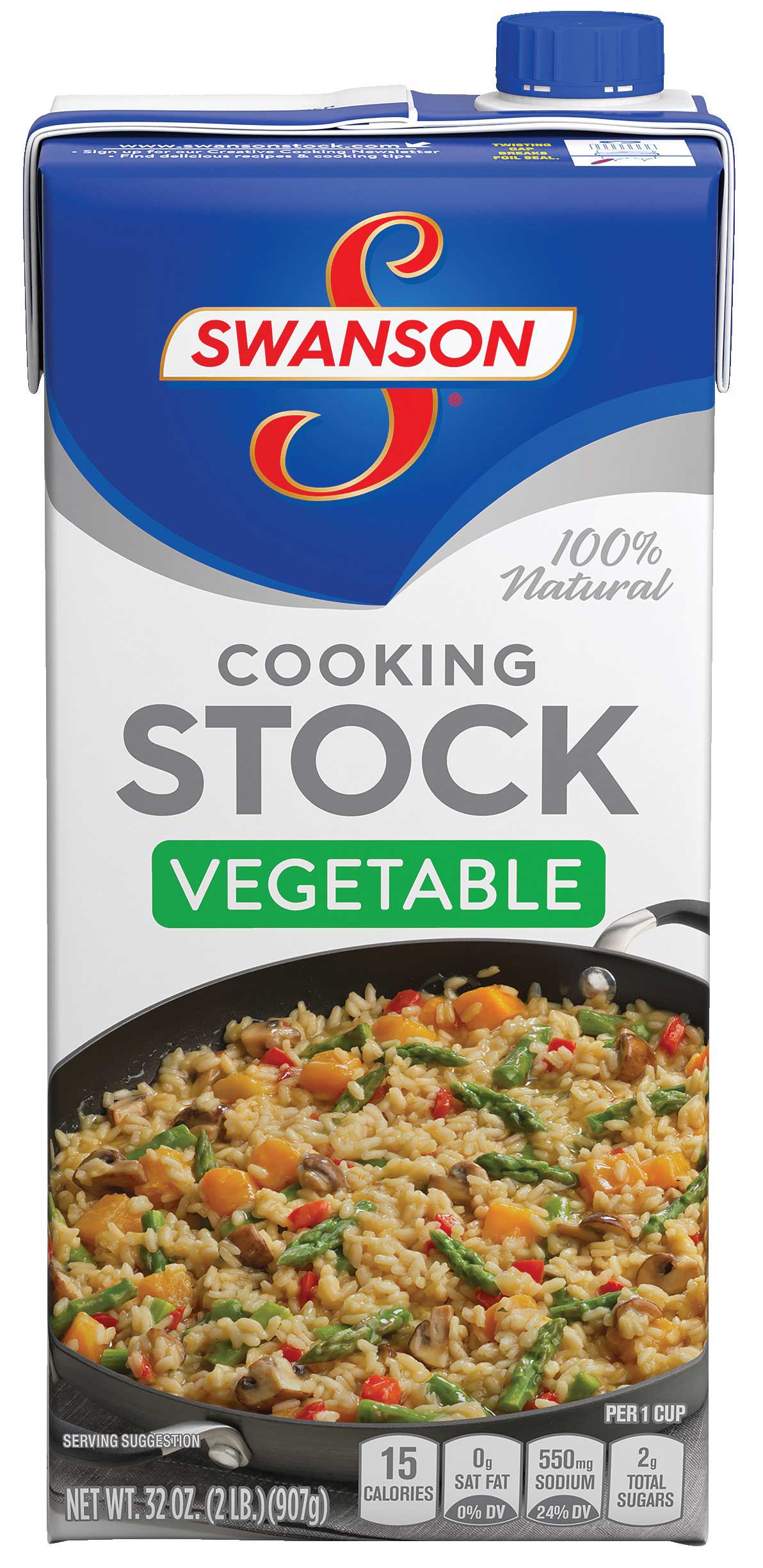 Swanson Vegetable Cooking Stock, 32 Oz. Carton