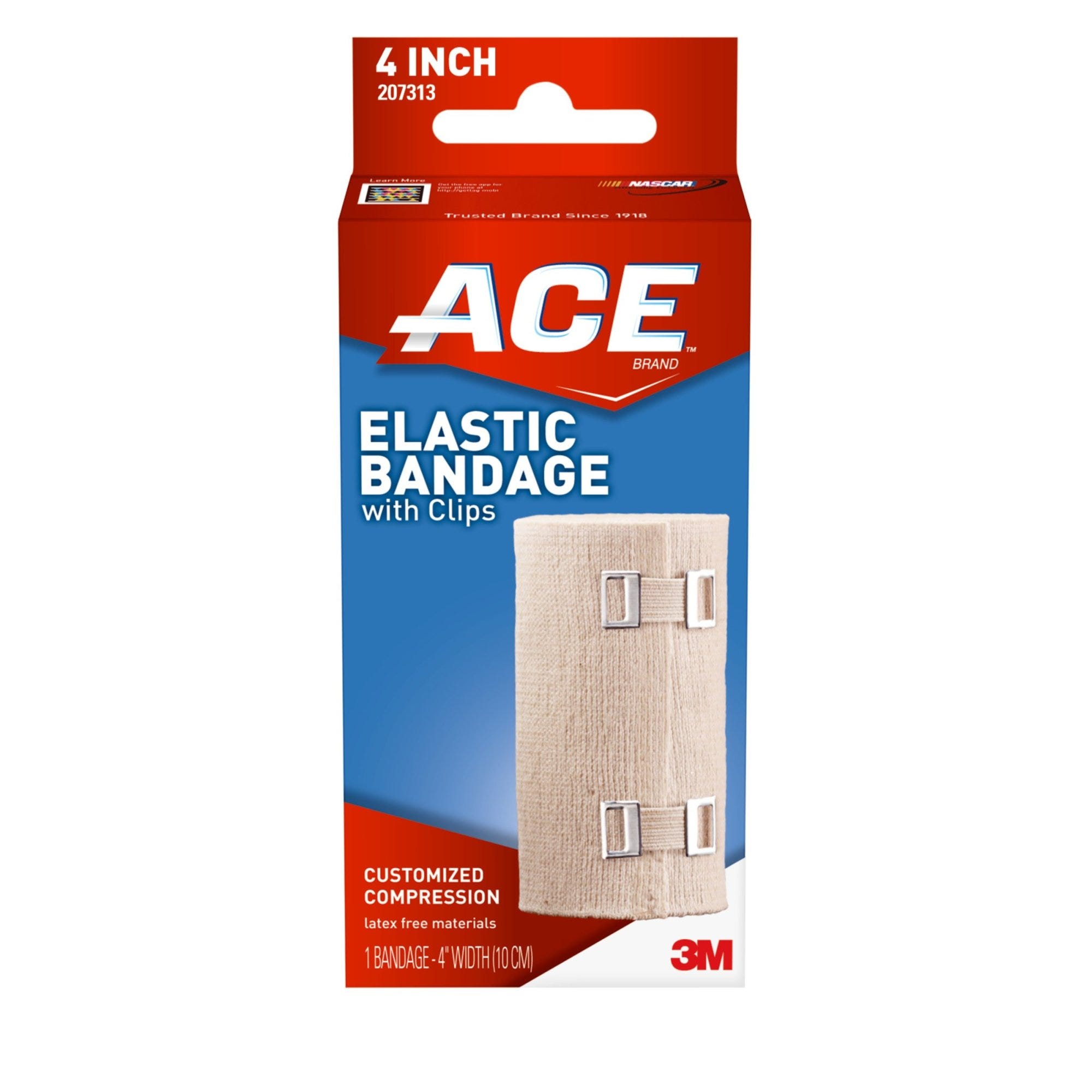 Ace 4 Inch Elastic Bandage With Clips