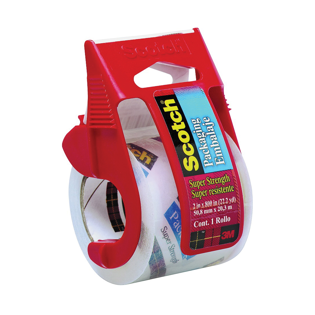 Scotch Heavy Duty Shipping Packaging Tape With Dispenser - Clear (48mm X 20.3m)
