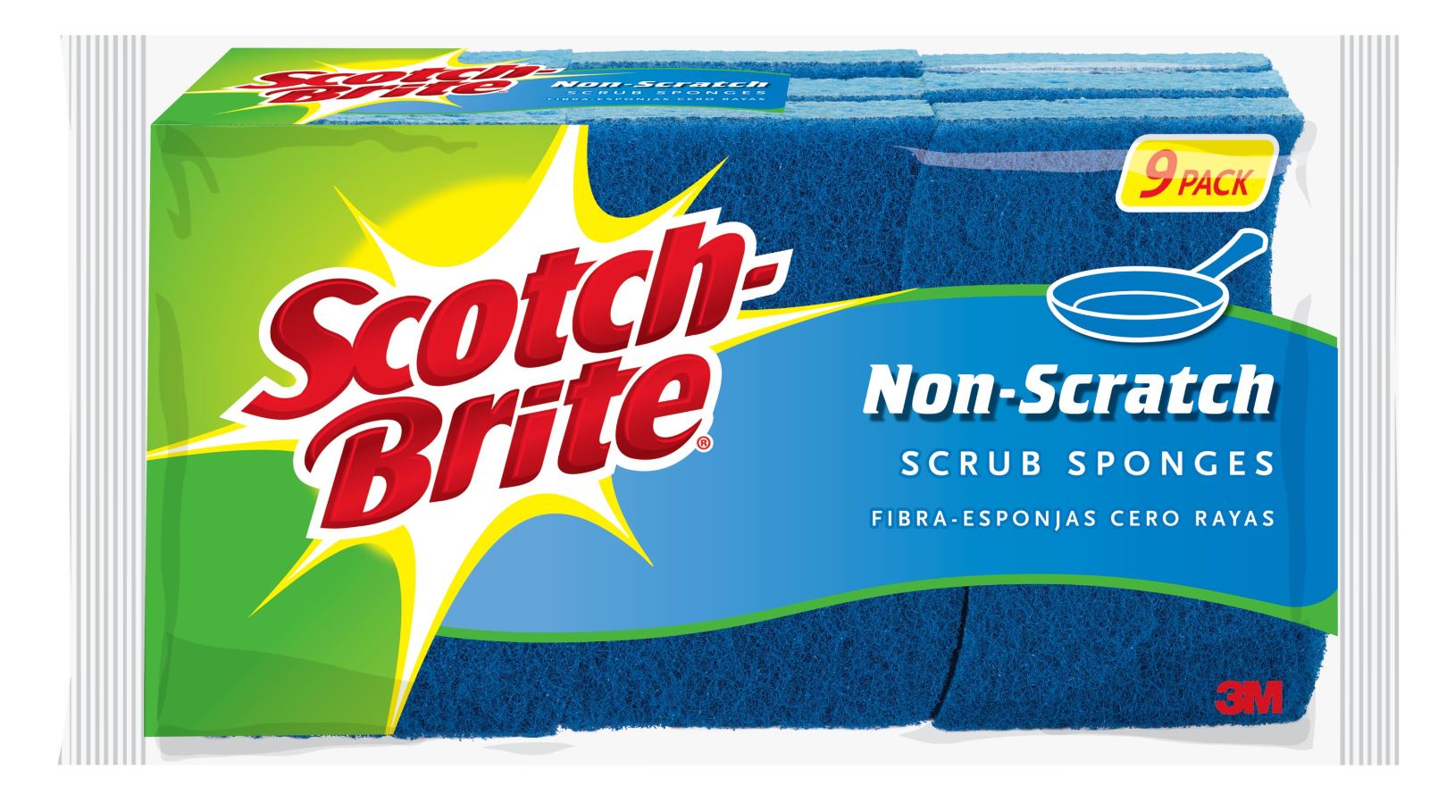 Scotch Brite Non-Scratch Scrub Sponges, 9 Sponges