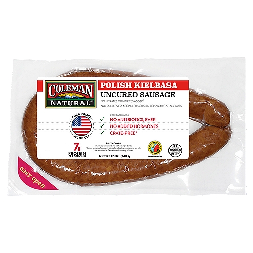 Coleman Natural Sausage, Polish Kielbasa