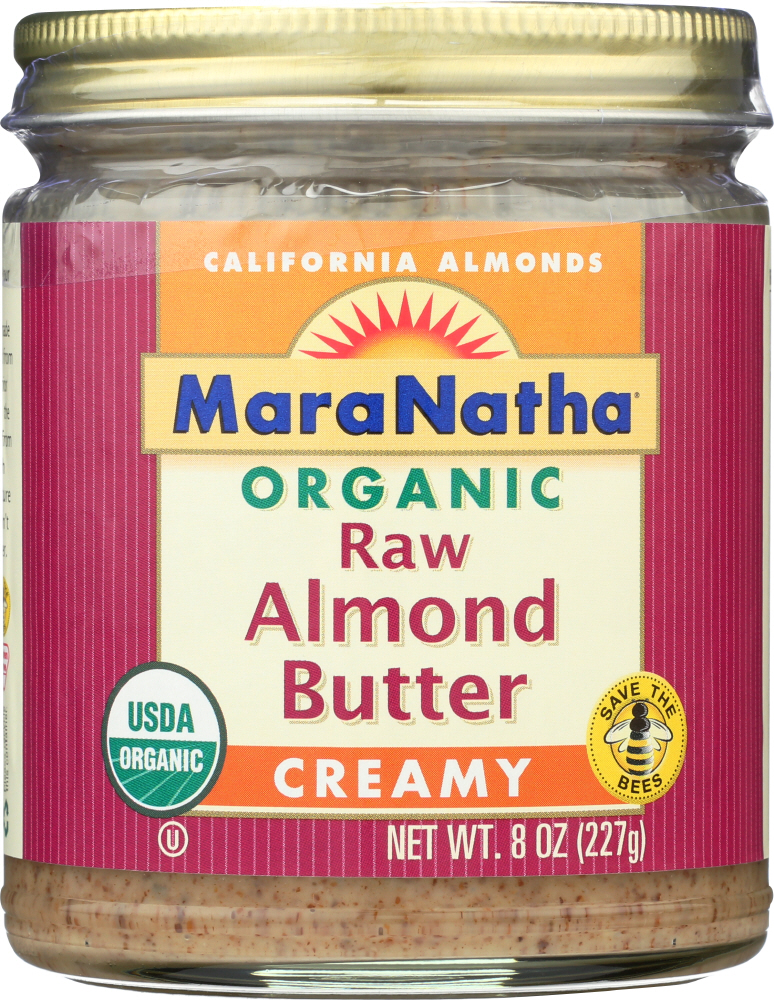 MaraNatha Organic Raw Almond Butter Creamy , 8 Oz