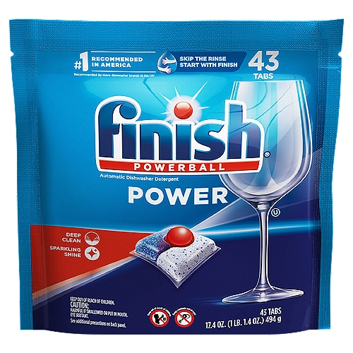 Finish Powerball Dishwasher Detergent, Automatic, Power, Tabs