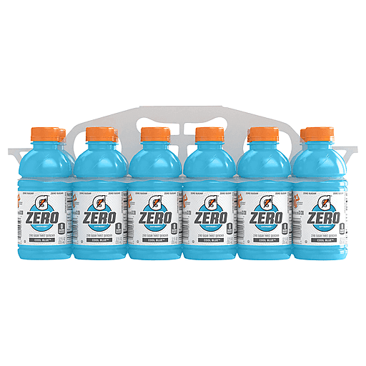 Gatorade G Zero Cool Blue Sports Drink - 12pk/12 Fl Oz Bottles