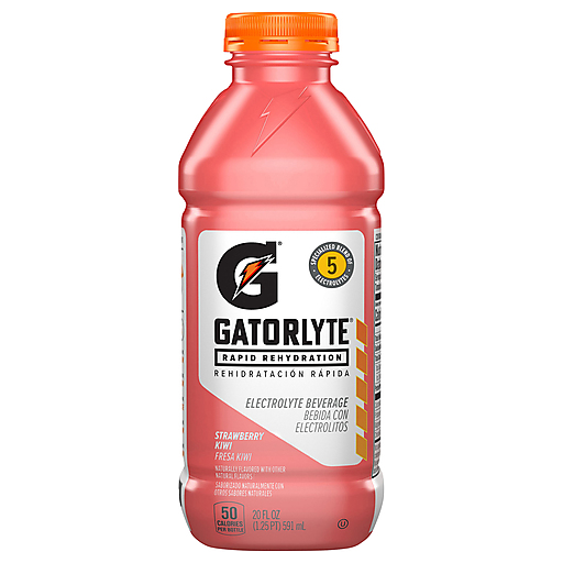 Gatorade Gatorlyte Rapid Rehydration Electrolyte Beverage Strawberry Kiwi 20 Fl Oz Bottle
