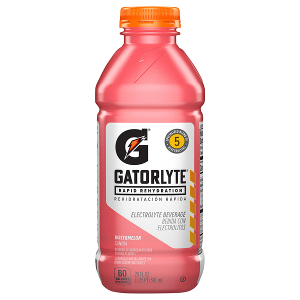 Gatorade Gatorlyte Electrolyte Beverage, Rapid Rehydration, Watermelon 20 Fl Oz