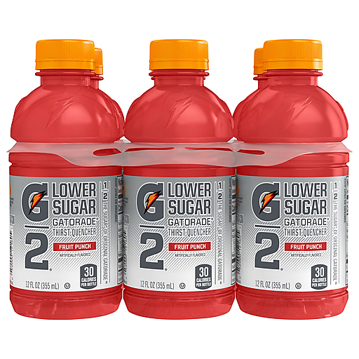 G2 Gatorade Lower Sugar Thirst Quencher Fruit Punch Artificially Flavored 12 Fl Oz 6 Count Bottles