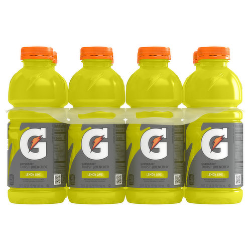 Gatorade Thirst Quencher Lemon Lime Sports Drink 20 Fl Oz 8 Pack Bottles