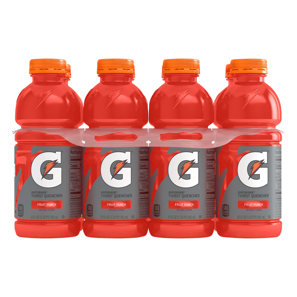 Gatorade Fruit Punch Thirst Quencher - 8 Pack Bottles