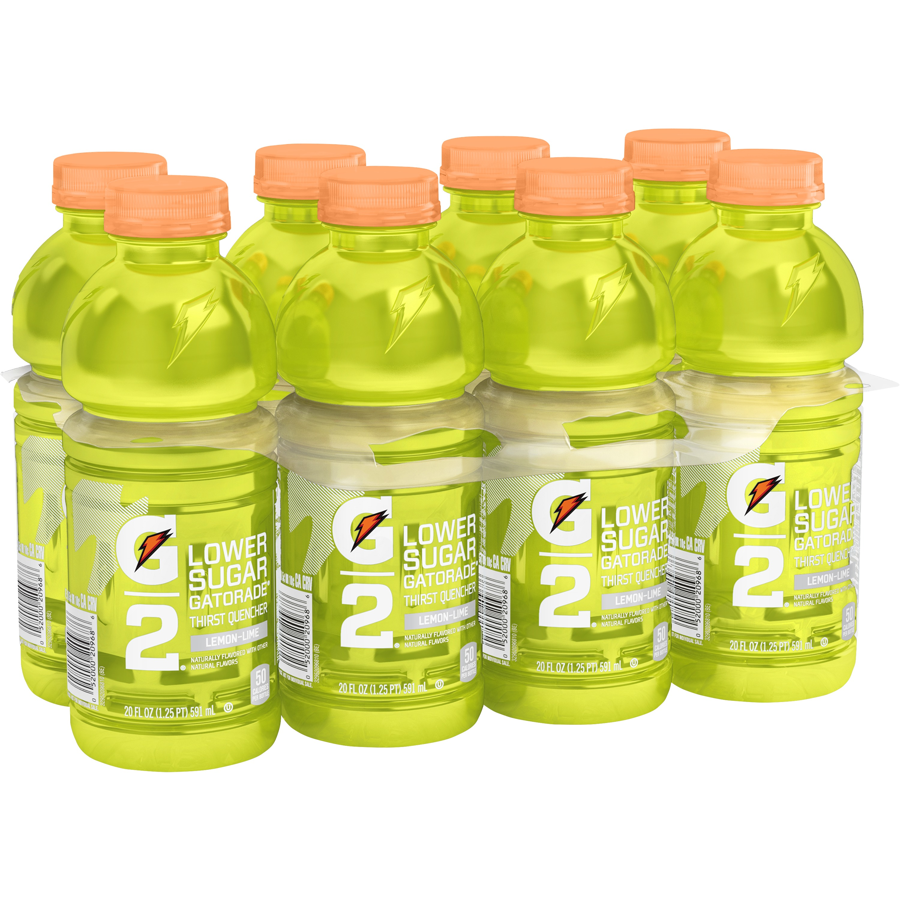 Gatorade G2 Lower Sugar Thirst Quencher Lemon Lime 20 Fl Oz 8 Count