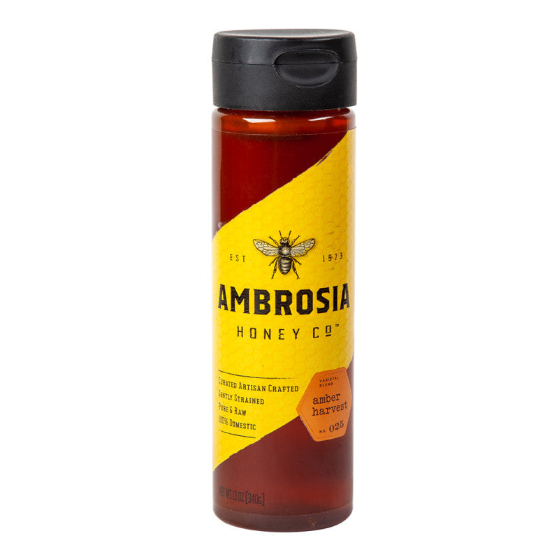 Ambrosia Honey Amber Harvest 12 Oz Bottle - 6ct Case