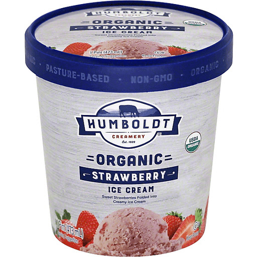 Humboldt Ice Cream, Organic, Strawberry