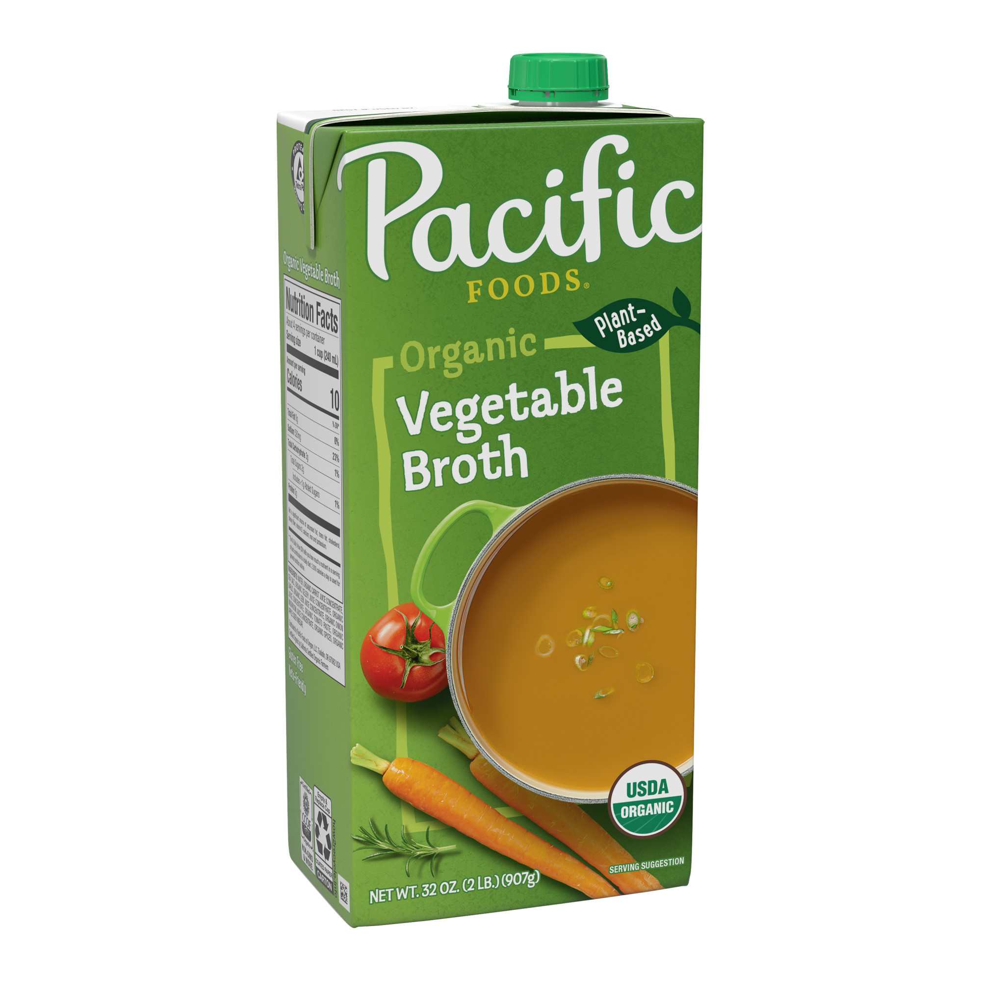 Pacific Foods Natural Organic Broth - Vegetable - 32 Fl Oz