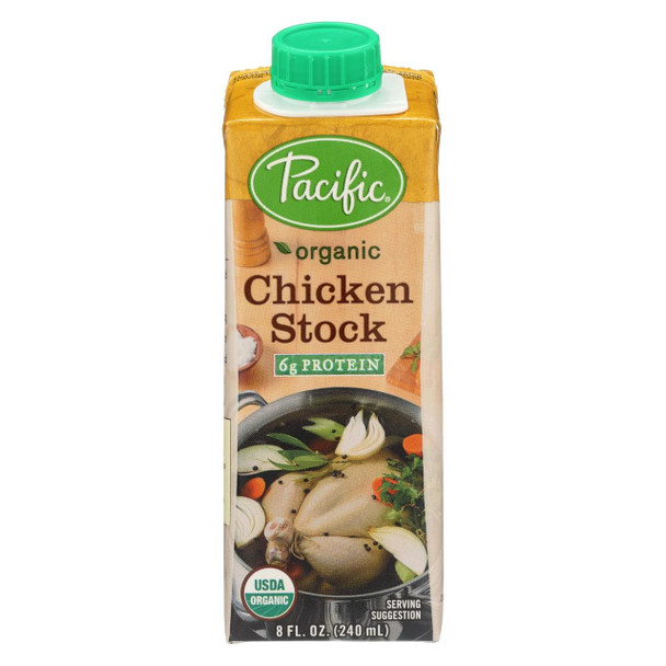 Pacific Foods Organic Chicken Stock Single Serve, 8 Oz