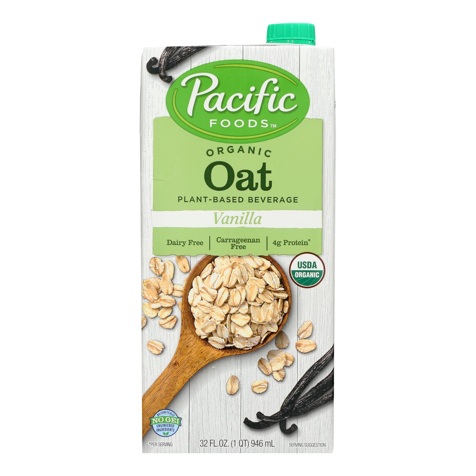 Pacific Foods Organic Oat Vanilla Beverage 32.000 Fl Oz