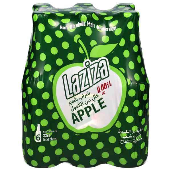 Laziza Malt Beverage, Non Alcoholic, Apple Flavor