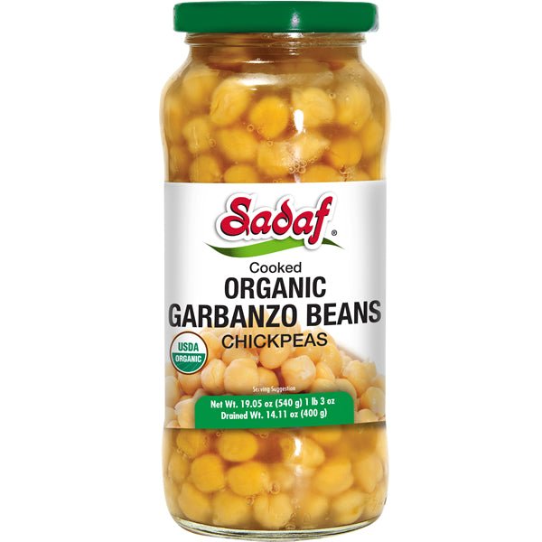 Cooked Organic Garbanzo Beans In Jar
