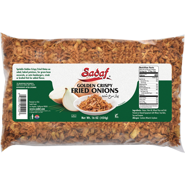 Sadaf Fried Onions Golden Crispy 16 Oz