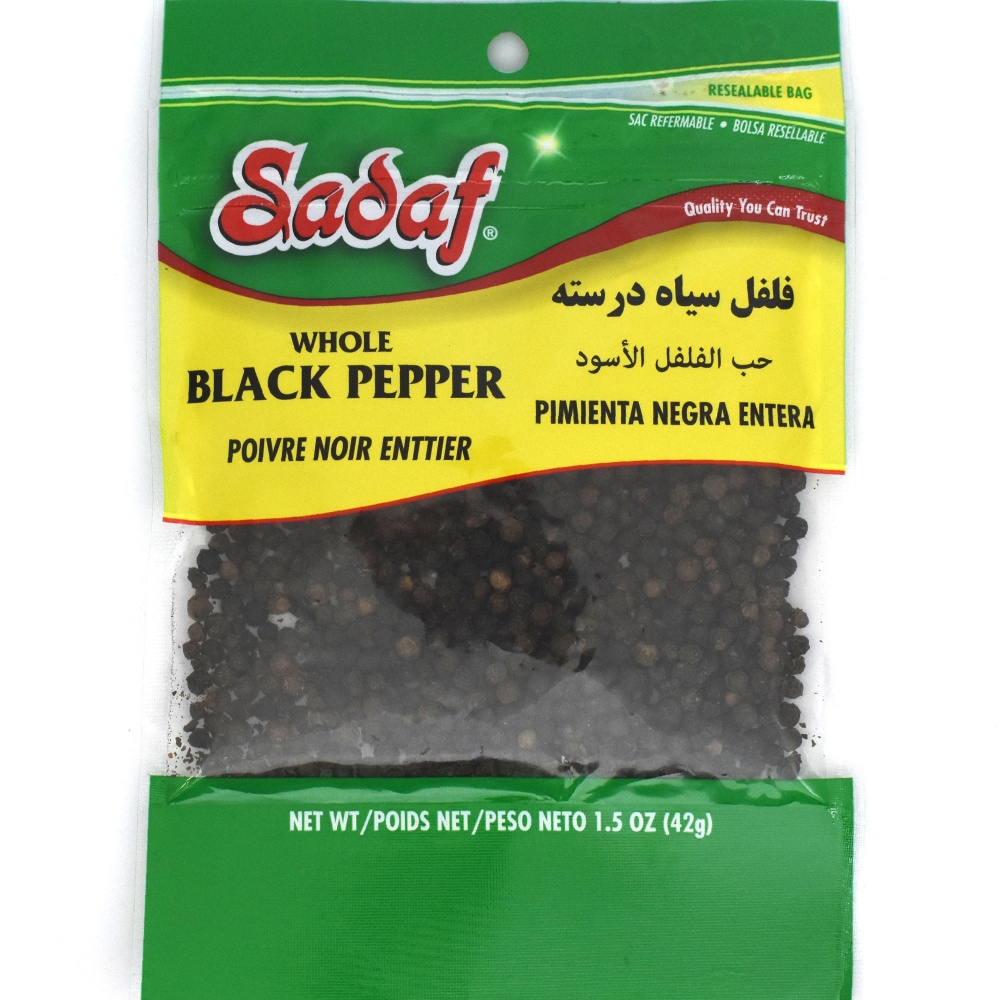 Sadaf Whole Black Pepper 1.5 Oz
