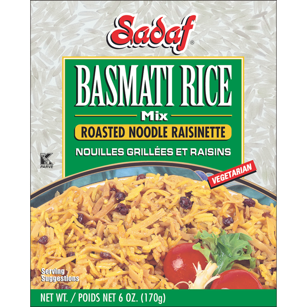 Sadaf Basmati Rice Mix Roasted Noodle Raisinette 6 Oz