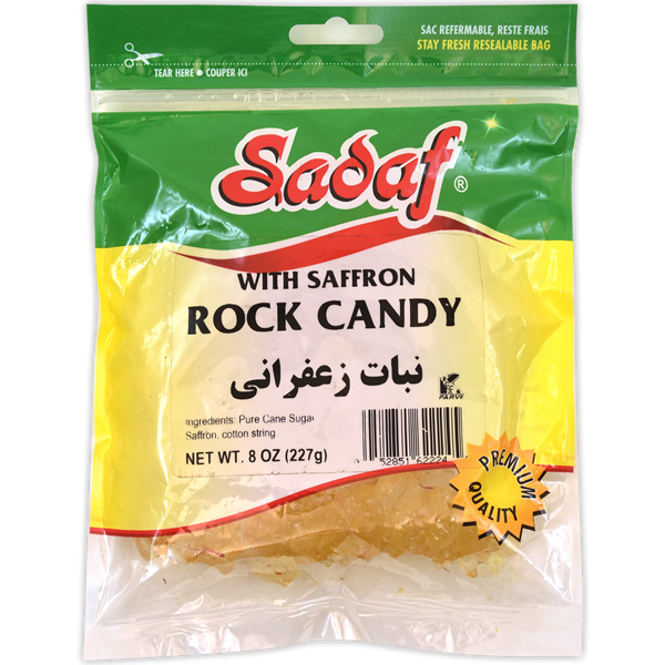 Sadaf Rock Candy With Saffron 8 Oz