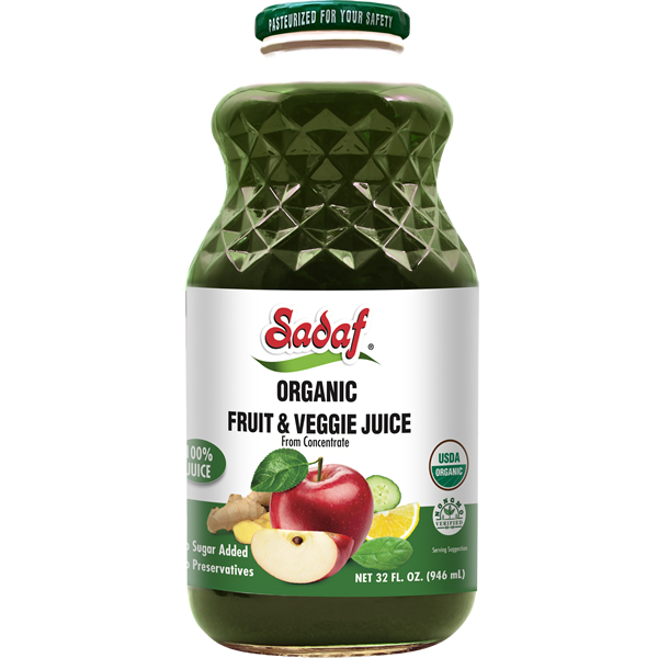 Sadaf Organic Fruit And Veggie Juice 32 0z