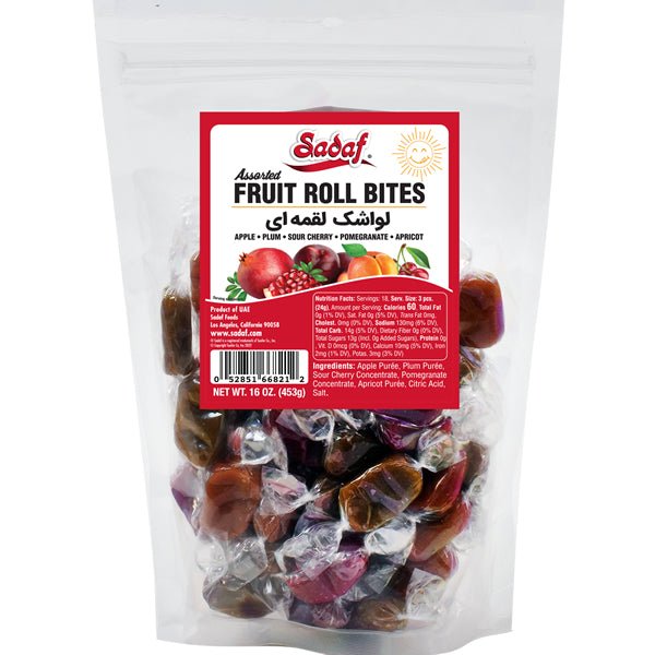 Sadaf Assorted Fruit Roll Bites - 16 Oz
