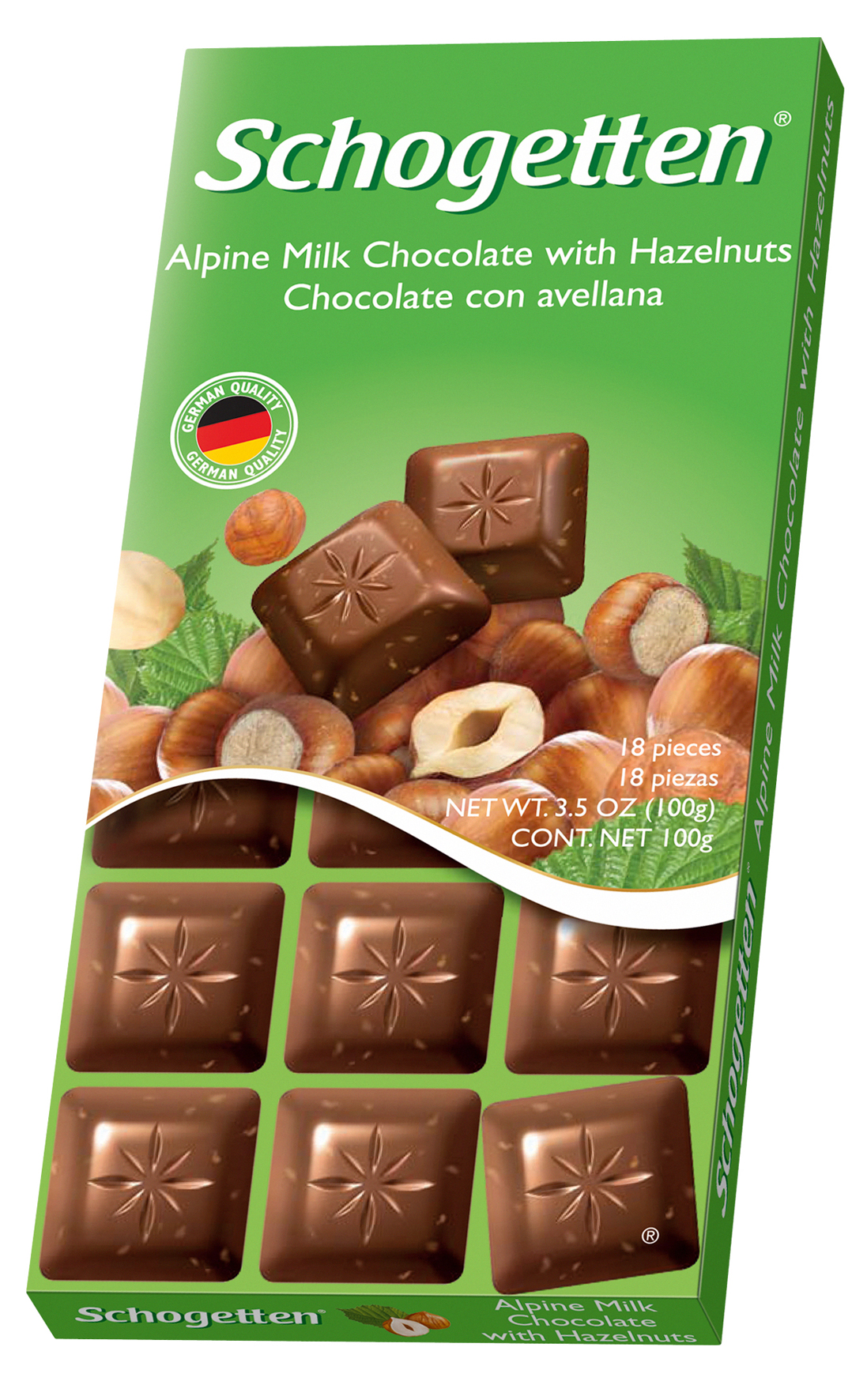 Schogetten Alpine Milk Chocolate & Hazelnuts 3.5oz