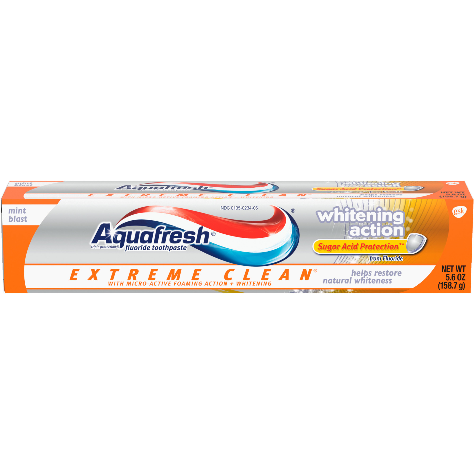 Aquafresh Mint Blast Extreme Clean Whitening Action Fluoride Toothpaste - 5.6oz
