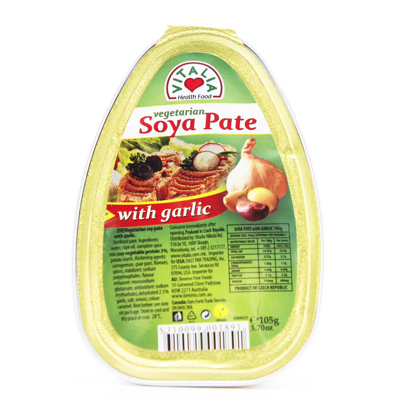 Vitalia Soy Pate With Garlic