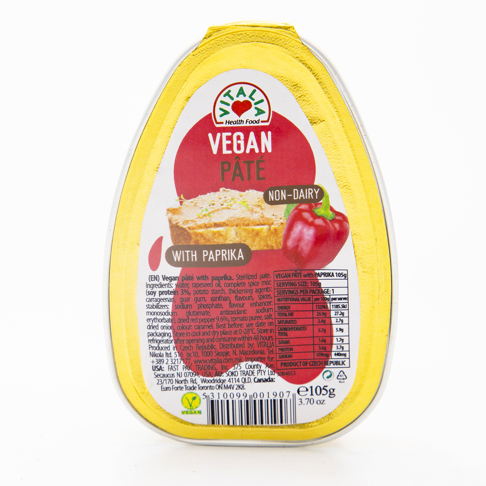 Vitalia Soya Pate With Paprika 105g/3.7oz