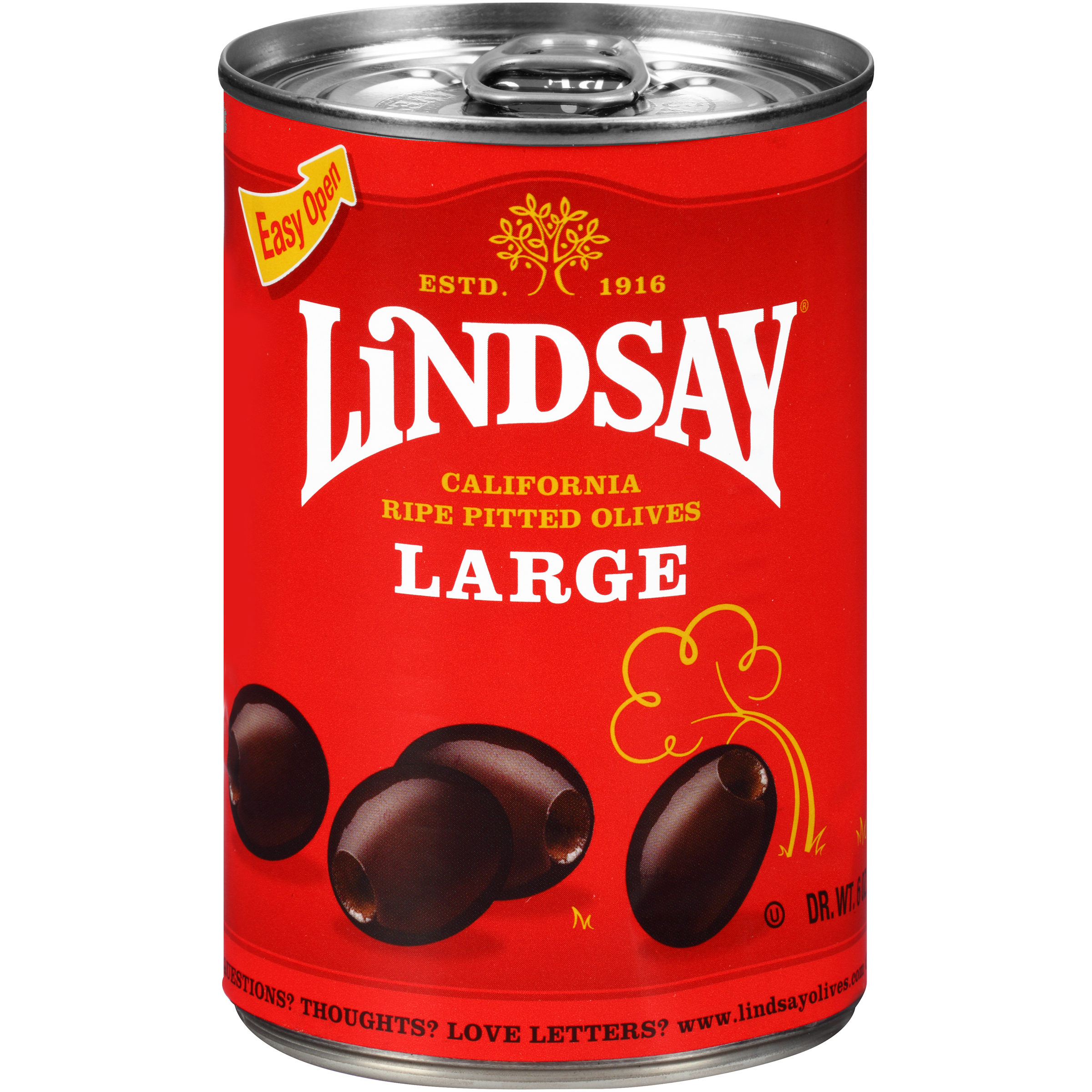 Lindsay Large Black Ripe Pitted Olives 6 Oz. Can